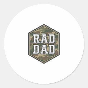 Sticker Rond Conception de gravure vintage hexagonale camouflée