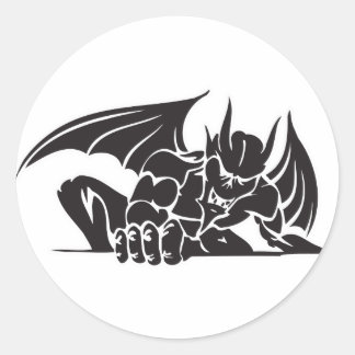 Sticker Rond conception de la gargouille tribale