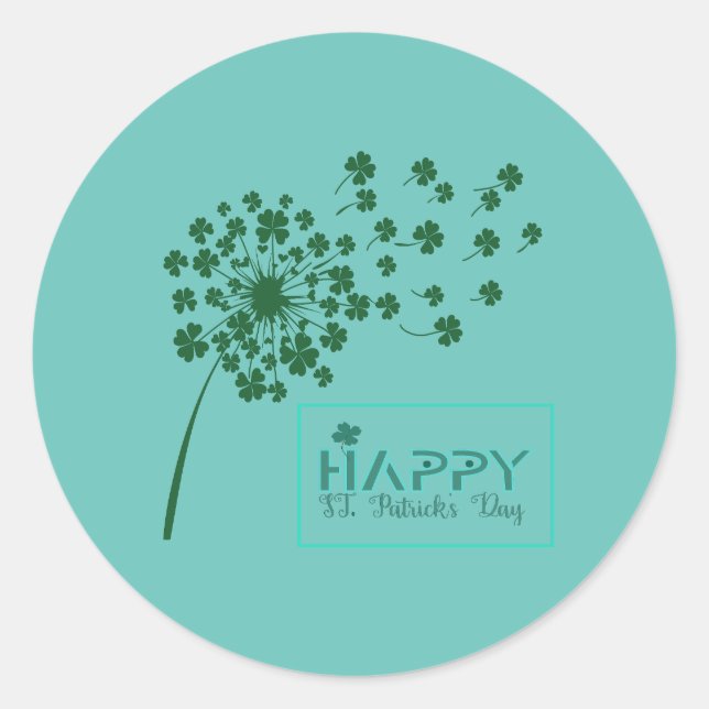 Sticker Rond Conception de la Saint Patrick (Devant)
