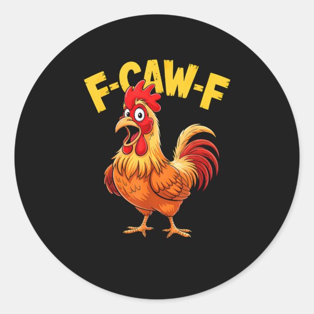 Sticker Rond Conception de l'amant de mème de coq de citation d (Devant)