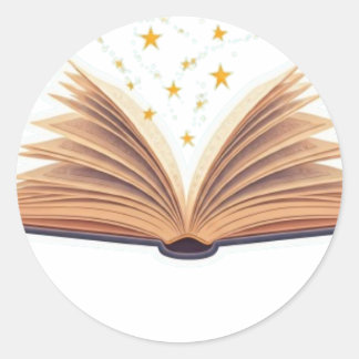 Sticker Rond Conception de l'autocollant de livre magique