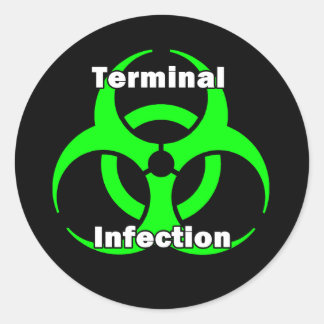 Sticker Rond Conception de l'autocollant d'infection terminale