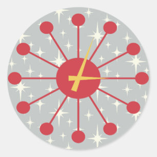 Sticker Rond Conception de l'horloge de démarrage MCM de l'ère 