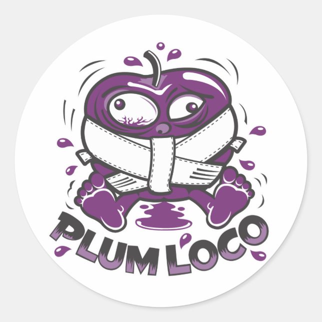 Sticker Rond Conception de Loco Plum (Devant)