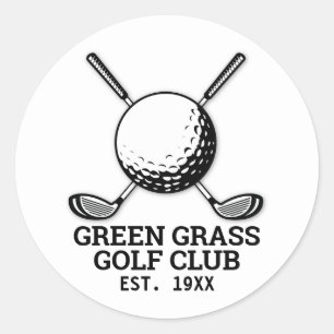 Sticker Rond Conception de logo de club de golf minimaliste per