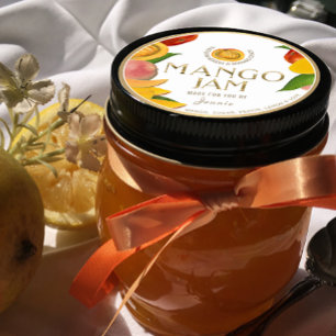 Sticker Rond Conception de logo Witty Elegant Mango Jam Preserv