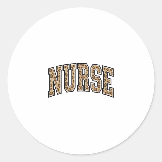 Sticker Rond Conception de maillot universitaire d'infirmière l (Devant)