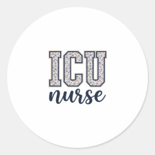 Sticker Rond Conception de maillot universitaire floral d'infir
