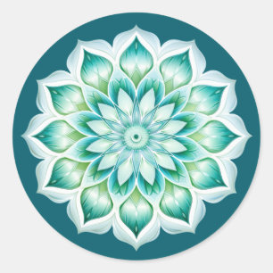 Sticker Rond Conception de mandala / fleur