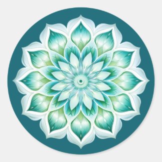 Sticker Rond Conception de mandala / fleur