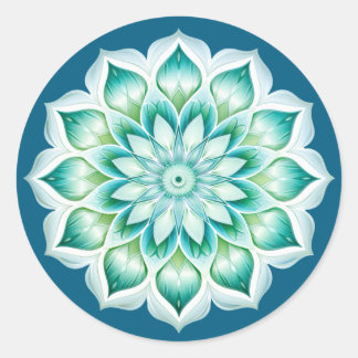 Sticker Rond Conception de mandala / fleur