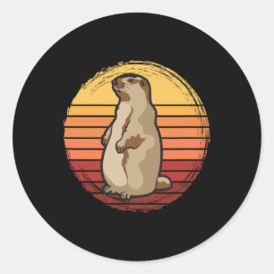 Sticker Rond Conception de Marmot Sunset pour les amateurs de M