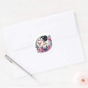 Sticker Rond Conception de martini pour enterrement de vie de j