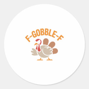 Sticker Rond Conception de mème de dinde hilarant en colère F-g