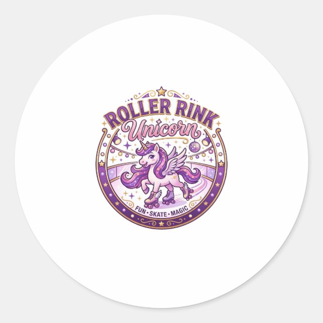 Sticker Rond Conception de merch prête pour POD de patinoire à  (Devant)