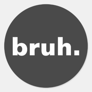 Sticker Rond conception de minimalisme d'un mot