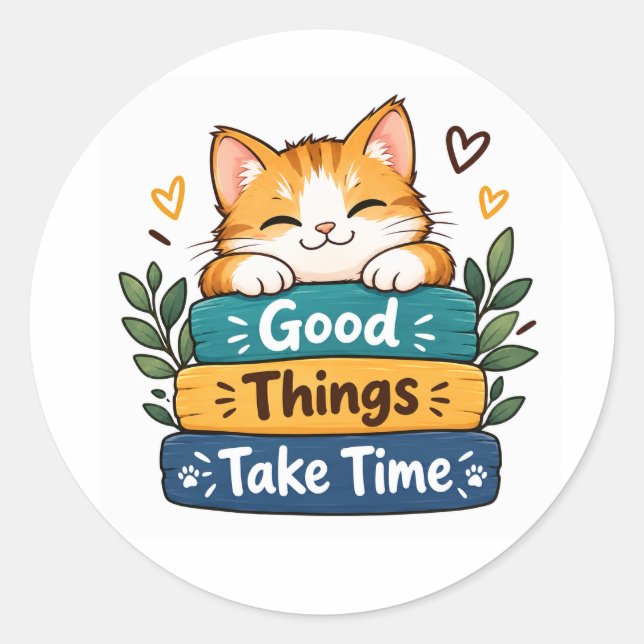 Sticker Rond conception de motivation (Devant)