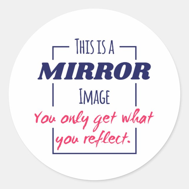 Sticker Rond Conception de motivation Mentalité de réflexion da (Devant)