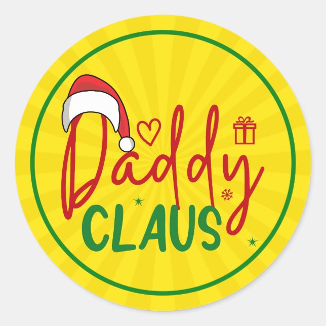 Sticker Rond Conception de Noël Papa Noël-60094 (Devant)