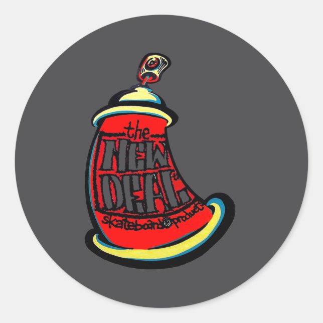 Sticker Rond Conception de nouveau skateboard Aerosol (Devant)