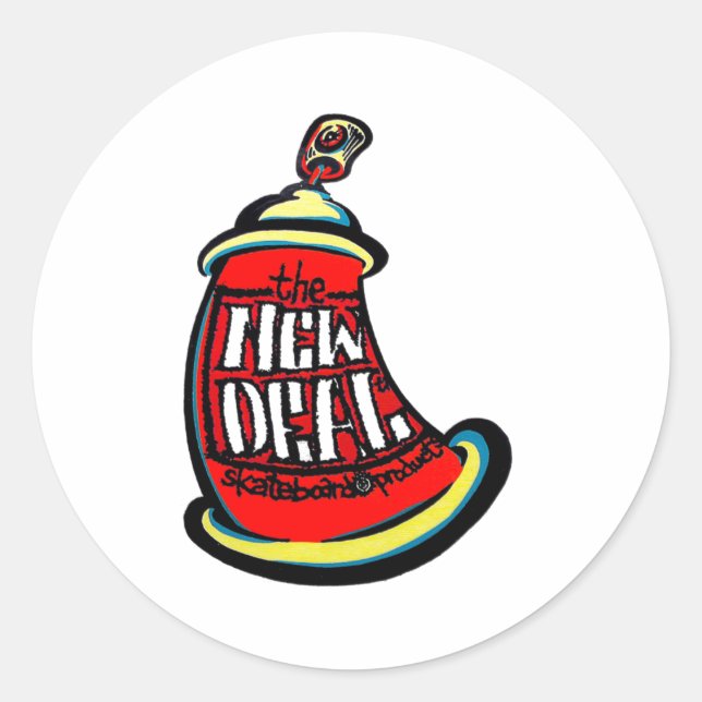Sticker Rond Conception de nouveau skateboard Aerosol (Devant)