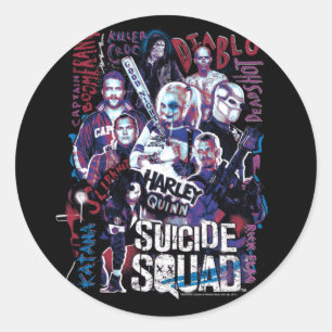 Sticker Rond Conception de performance Mens Squad The Squad