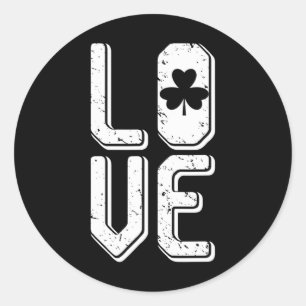 Sticker Rond Conception de photo d'art de pub de la Saint-Patri
