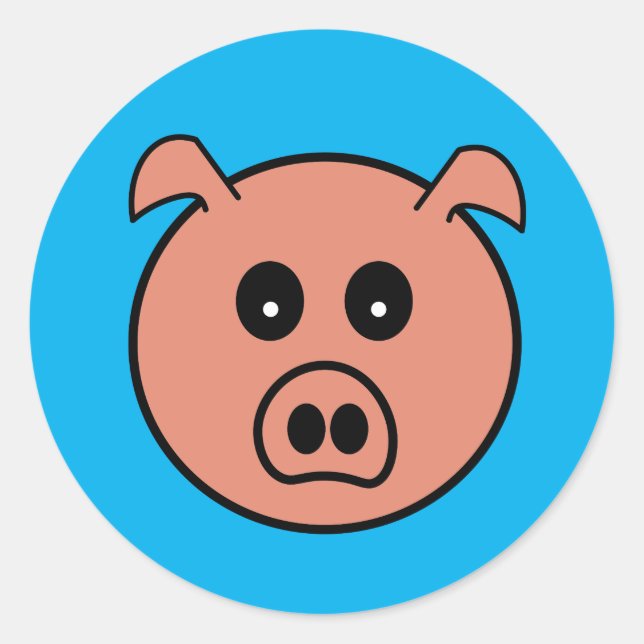 STICKER ROND CONCEPTION DE PIG (Devant)