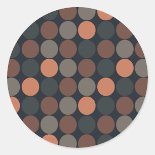 Sticker Rond Conception de points de cercle géométrique de terr