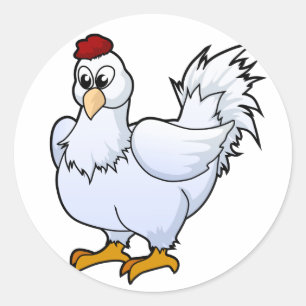 Sticker Rond Conception de poulet