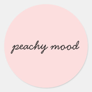 Sticker Rond Conception de script minimaliste mignonne juste pê