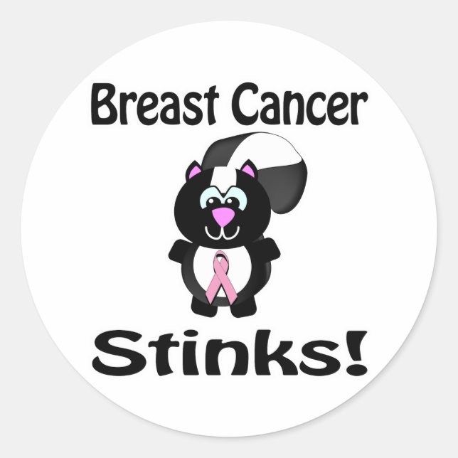 Sticker Rond Conception de sensibilisation au cancer du sein ça (Devant)