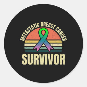 Sticker Rond Conception de sensibilisation au cancer du sein mé