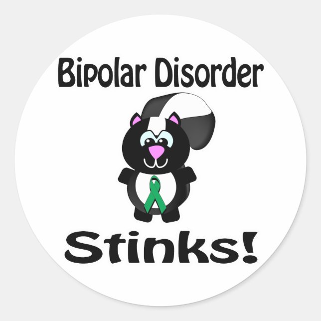 Sticker Rond Conception de sensibilisation aux mouffettes pour  (Devant)