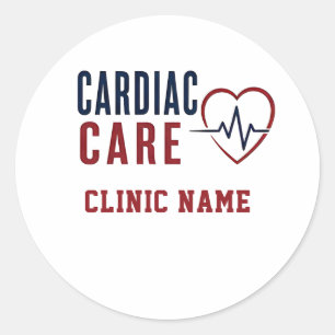 Sticker Rond Conception de soins cardiaques coeur