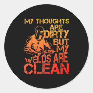 Sticker Rond Conception de soudage unique pour hommes femmes ou