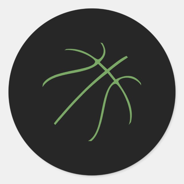 Sticker Rond Conception de sport de sketll mignon avec couleur  (Devant)