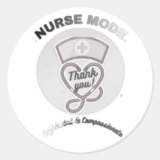 Sticker Rond Conception de stéthoscope en forme de cœur en mode