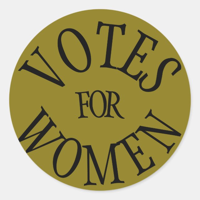 Sticker Rond Conception de Suffrages Historiques Femmes Vote (Devant)