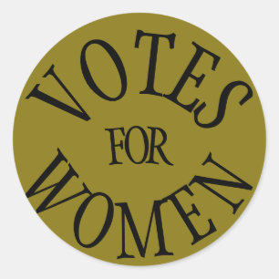 Sticker Rond Conception de Suffrages Historiques Femmes Vote