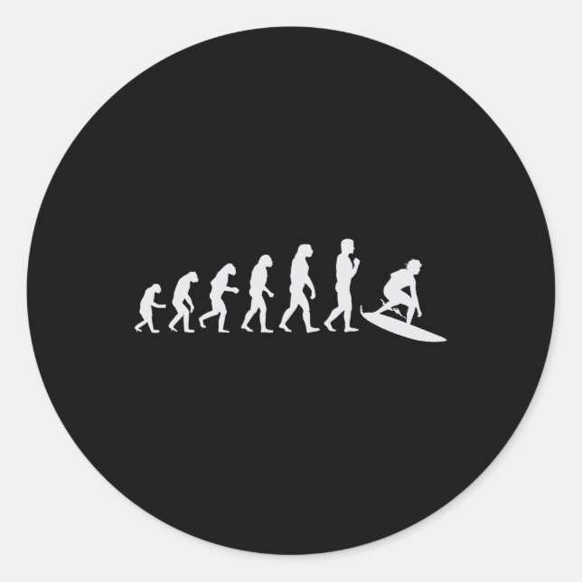 Sticker Rond Conception de surf cool pour hommes femmes surfeur (Devant)