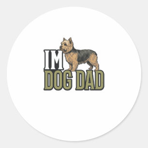 Sticker Rond Conception de t-shirt avec gravure Terrier Vintage