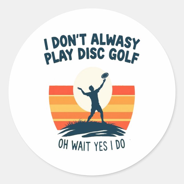Sticker Rond Conception de T-shirt Disk Golf Lover (Devant)