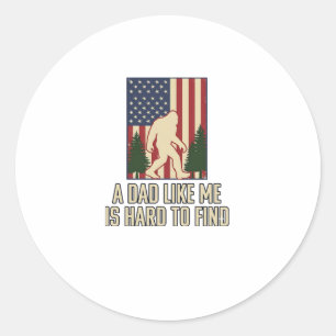 Sticker Rond Conception de T-shirt Drapeau Américain Vintage Bi
