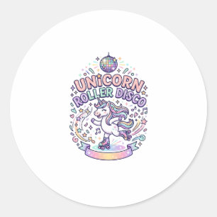 Sticker Rond Conception de T-Shirt Graphique de Roller Disco Li