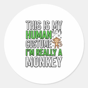 Sticker Rond Conception de T-shirt Halloween Costume Humain Sin