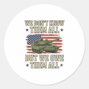 Sticker Rond Conception de T-shirt patriotique de char de souve