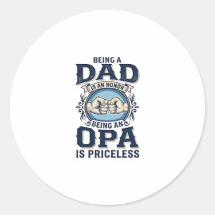 Sticker Rond Conception de t-shirt vintage avec un coup de poin
