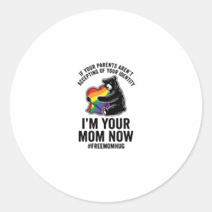 Sticker Rond Conception de T-Shirt vintage Fierté Ourson Câlin 