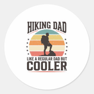 Sticker Rond Conception de T-shirt vintage pour papa randonneur
